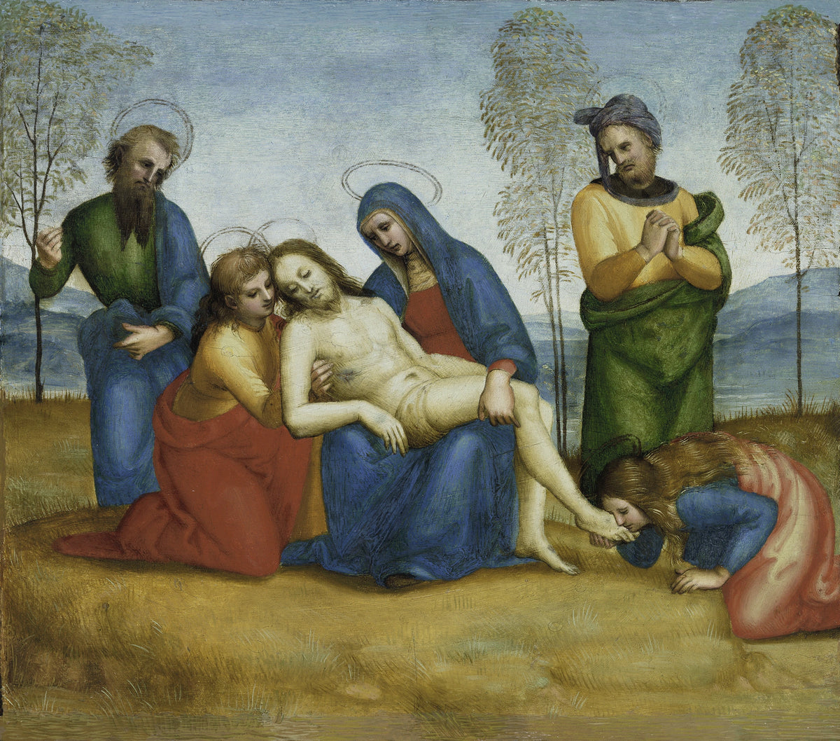 Lamentation over the dead Christ, predella of the Colonna altarpiece, circa 1503-1505 - Raphaël