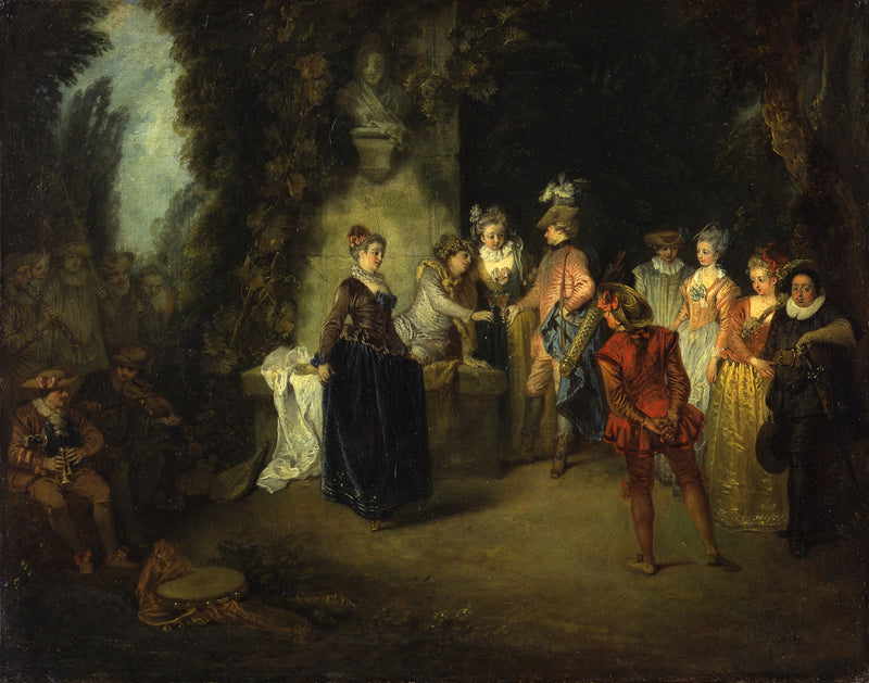 Love at the Comédie française - Antoine Watteau