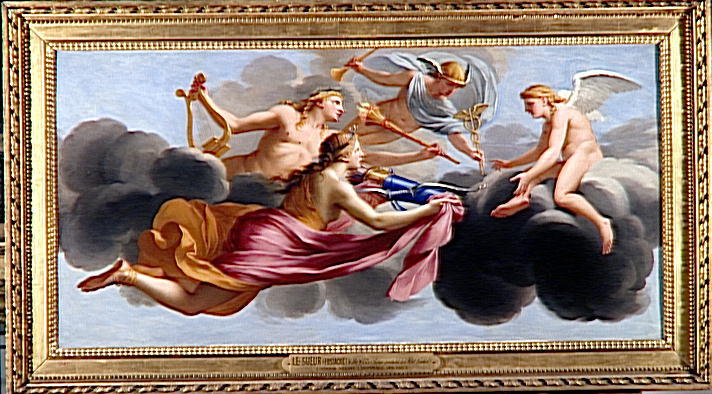 The Love receives homage from Diana, Apollo, and Mercury - Eustache Le Sueur