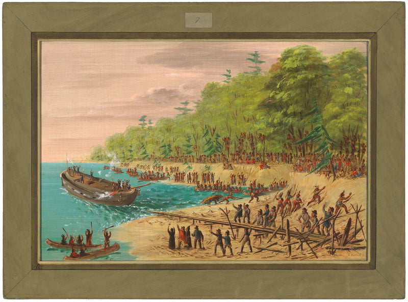 Launch of the Griffin. July 1679 - George Catlin