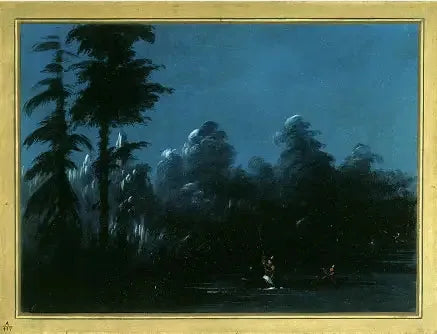 Lancer under the moonlight - Chaco - George Catlin
