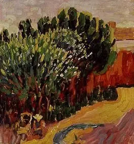 Landscape from Caranteque with Woman - Alexej von Jawlensky