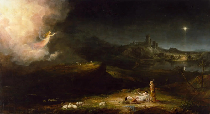 The angel apparaissant aux bergers - Thomas Cole