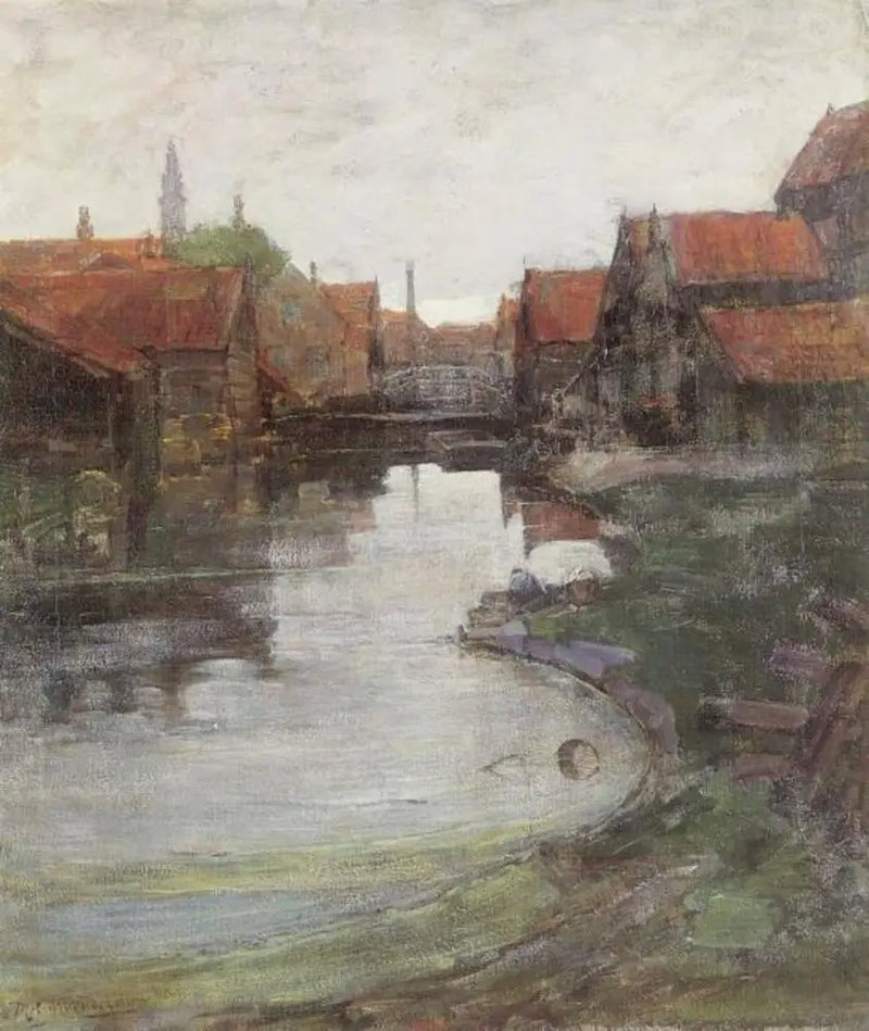 Lange Bleekerssloot with the West Church Tower - Piet Mondrian