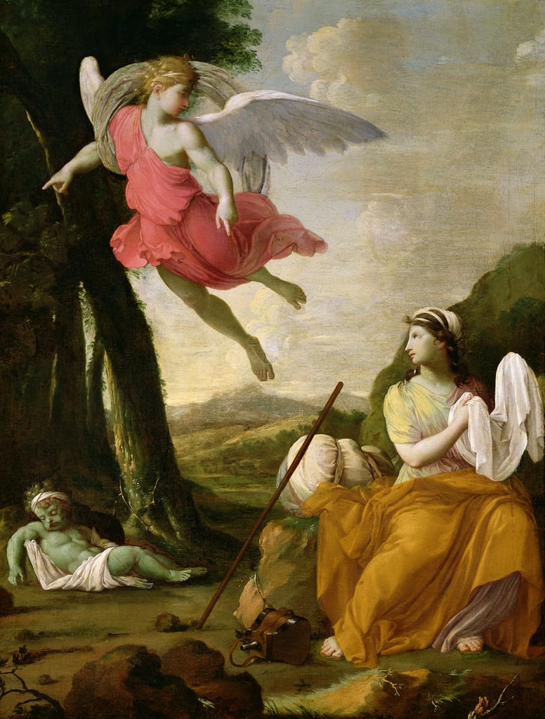 The Angel of the Lord appears in the desert to Agar - Eustache Le Sueur