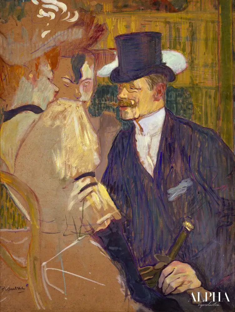 L'Anglais au Moulin-Rouge - Toulouse Lautrec - Reproductions de tableaux et peintures haut de gamme