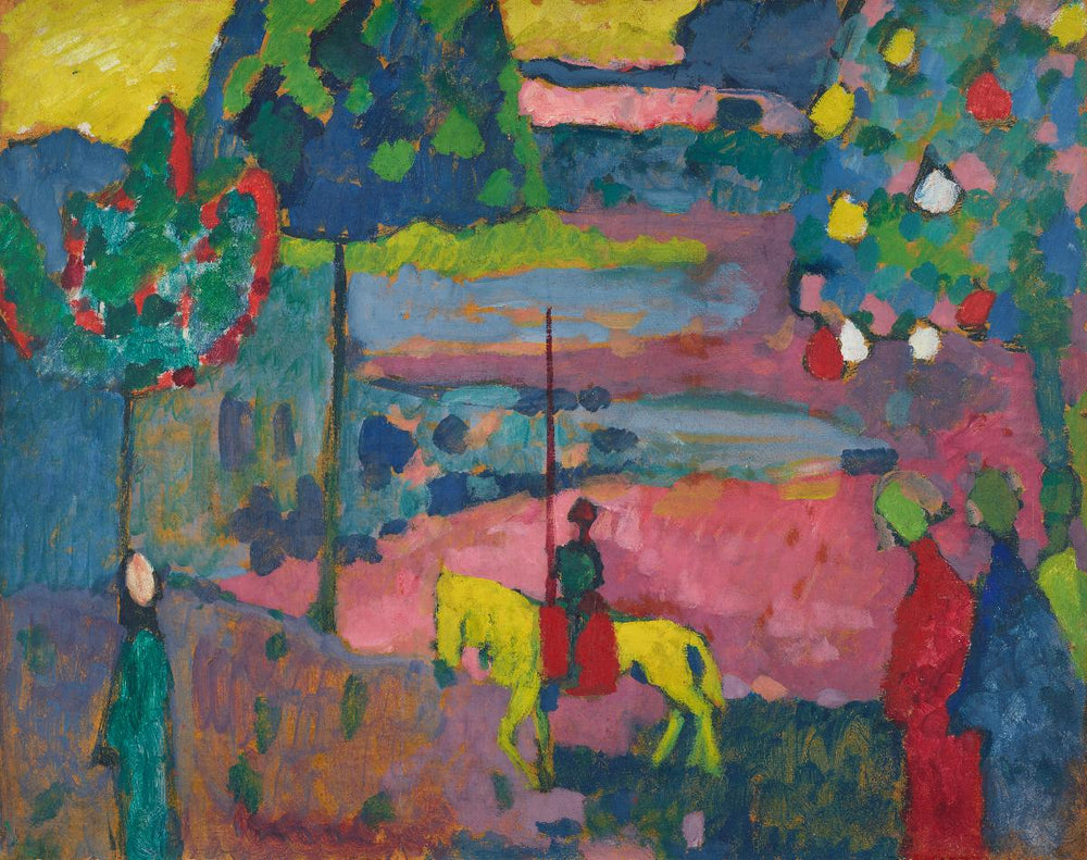 Lanzenreiter in Landschaft - Vassily Kandinsky image 1 reproduction réalisée par Alpha Reproduction