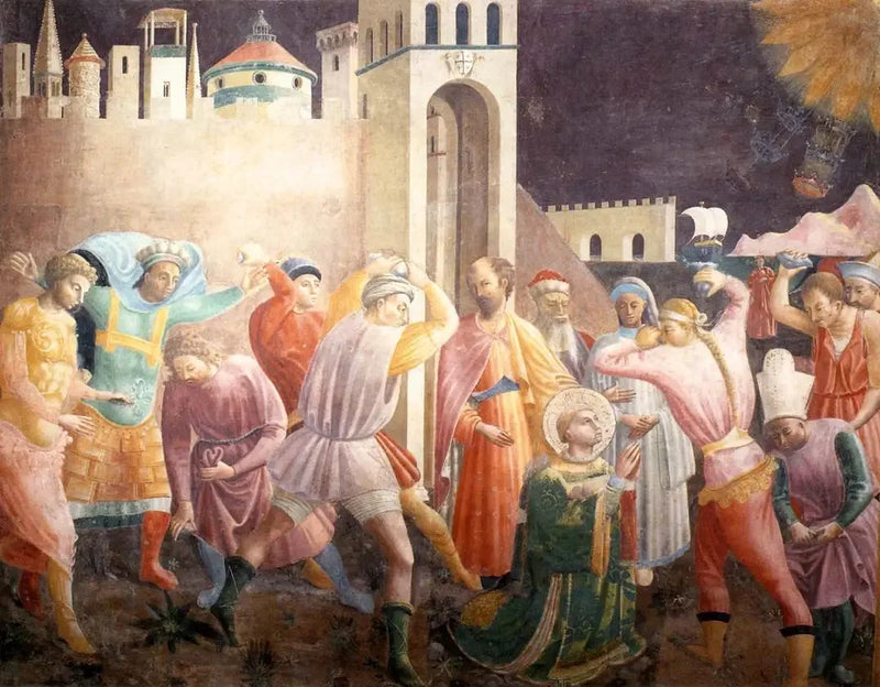 Lapidation of Étienne - Paolo Uccello