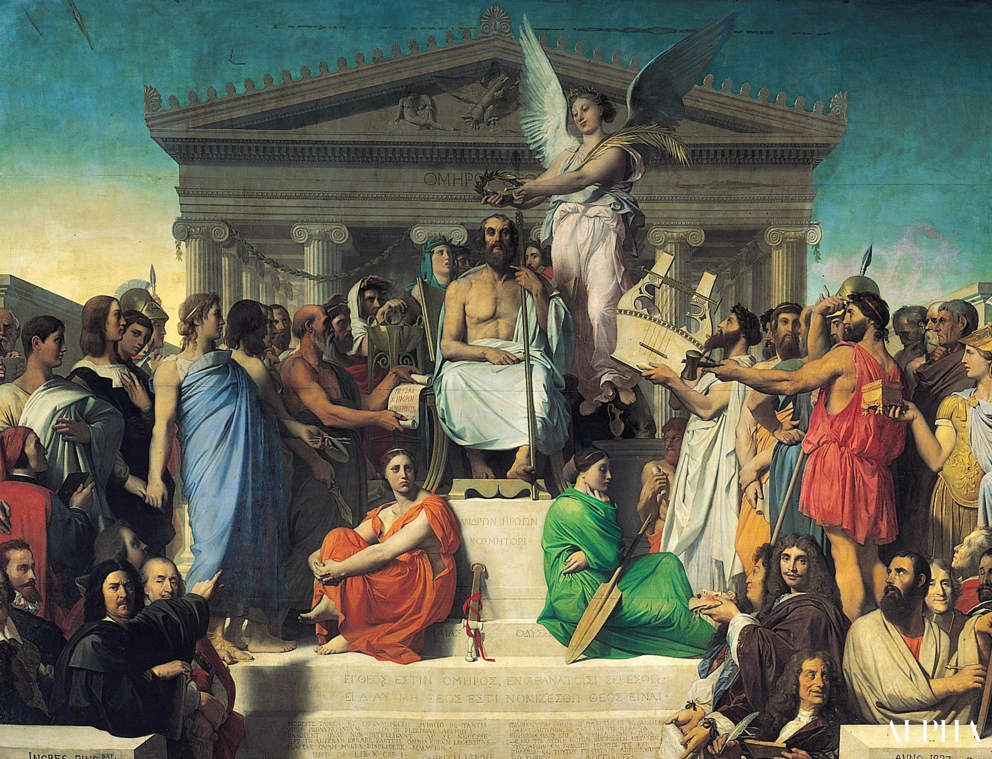 The Apotheosis of Homer - Jean-Auguste-Dominique Ingres - High-end reproductions of paintings and artworks