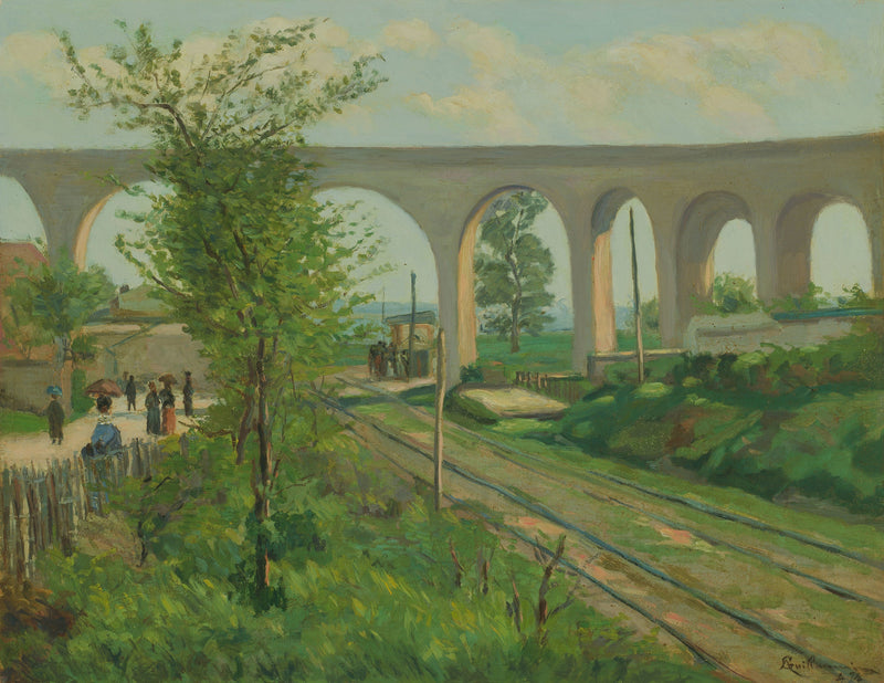 The aqueduct of Arcueil overlooking the Sceaux railway line - Armand Guillaumin