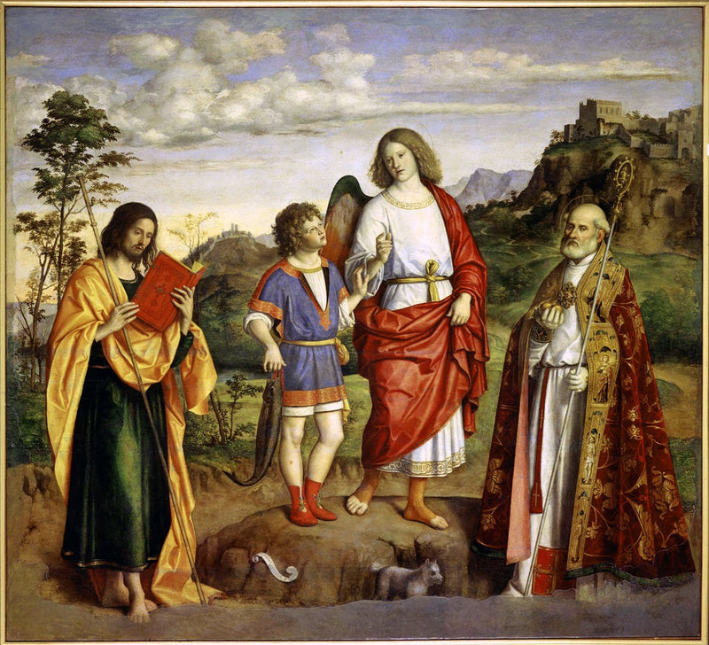 The Archangel Raphael with Tobit and Two Saints. - Cima da Conegliano