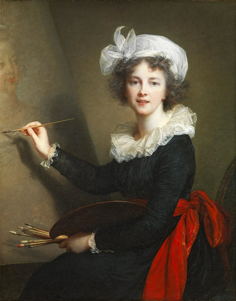The artist executing a portrait of Queen Marie-Antoinette - Élisabeth Vigée Le Brun