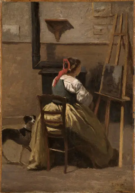 Corot's Workshop - Jean-Baptiste Camille Corot