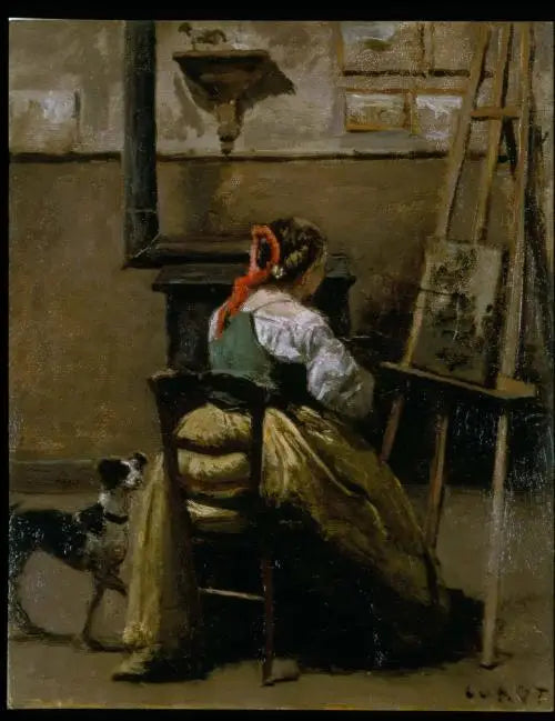 Corot's Workshop - Jean-Baptiste Camille Corot