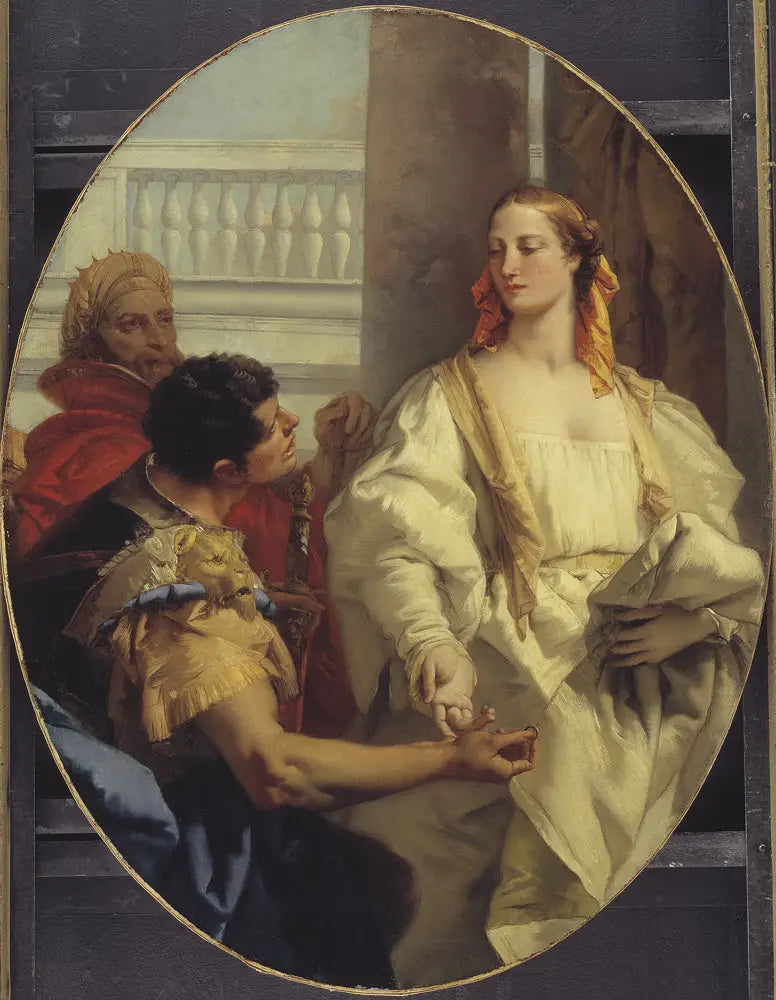 Latinus offering his daughter Lavinia in marriage to Aeneas - Giovanni Battista Tiepolo