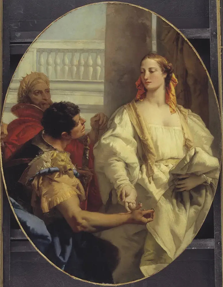 Latinus offering his daughter Lavinia in marriage to Aeneas - Giovanni Battista Tiepolo