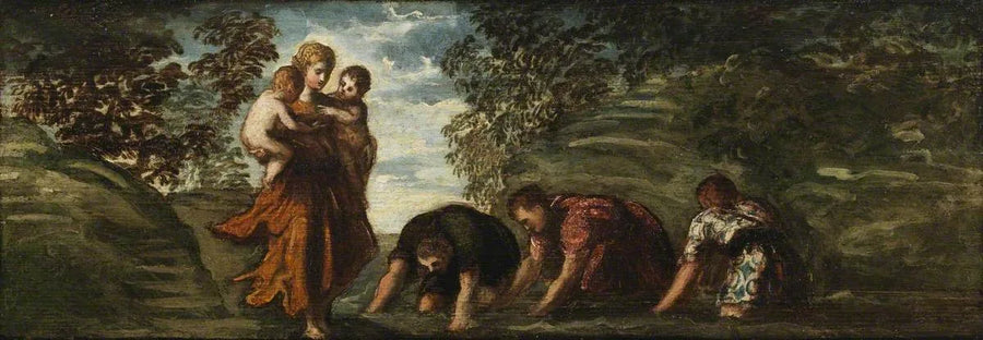 Latone transforming the Lycian peasants into frogs - Jacopo Tintoretto