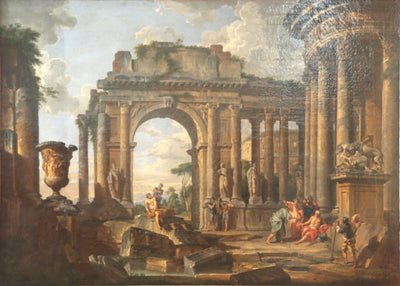 L’Aumône à Bélisaire dans des ruines - Giovanni Paolo Panini - Alpha Reproduction