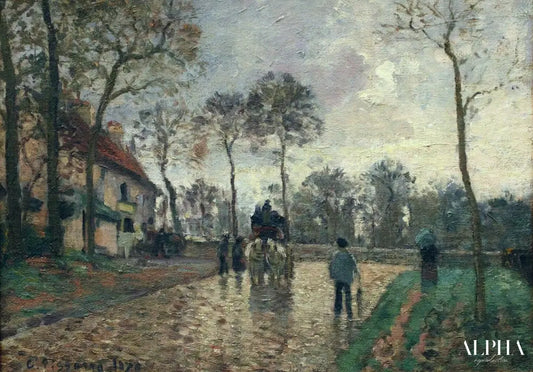 L'autocar pour Louveciennes - Camille Pissarro - Reproductions de tableaux et peintures haut de gamme