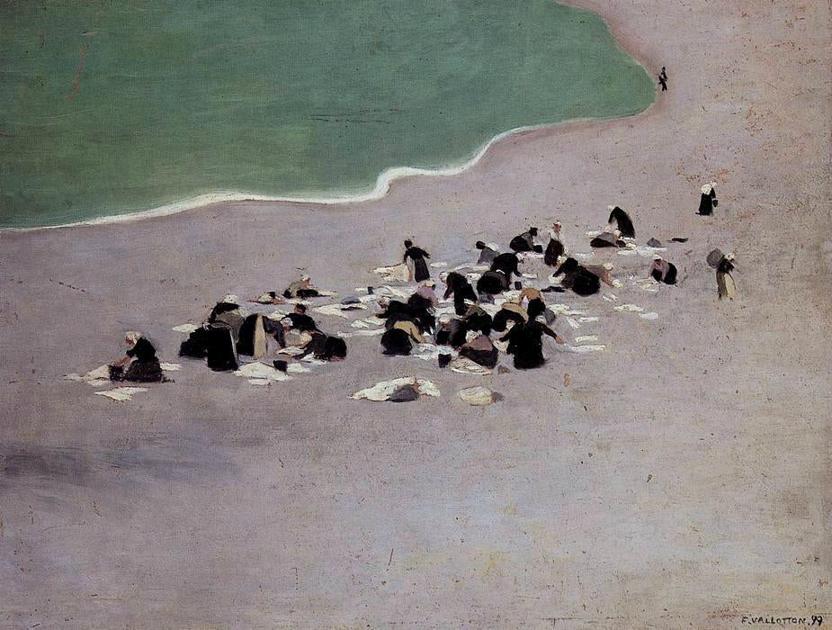 Washers at Étretat - Félix Vallotton