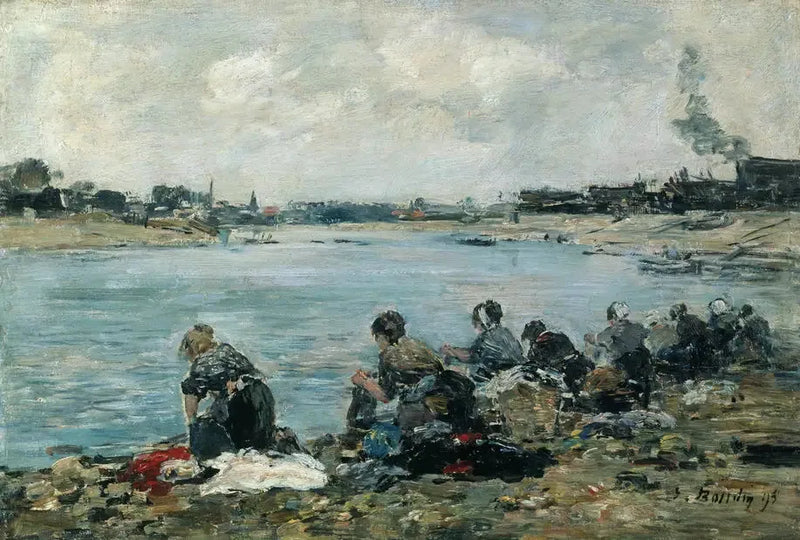 Washers on the Edge of the Touques - Eugène Boudin
