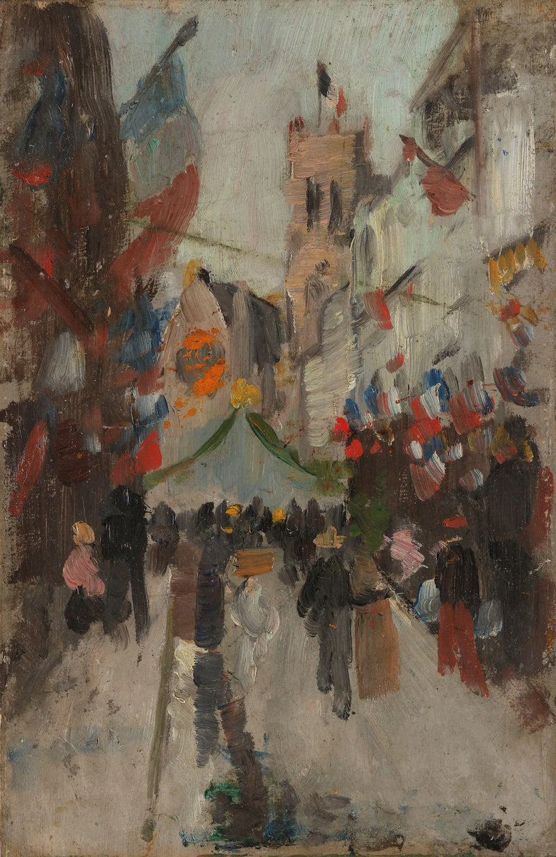 July 14th in Dieppe - Frits Thaulow