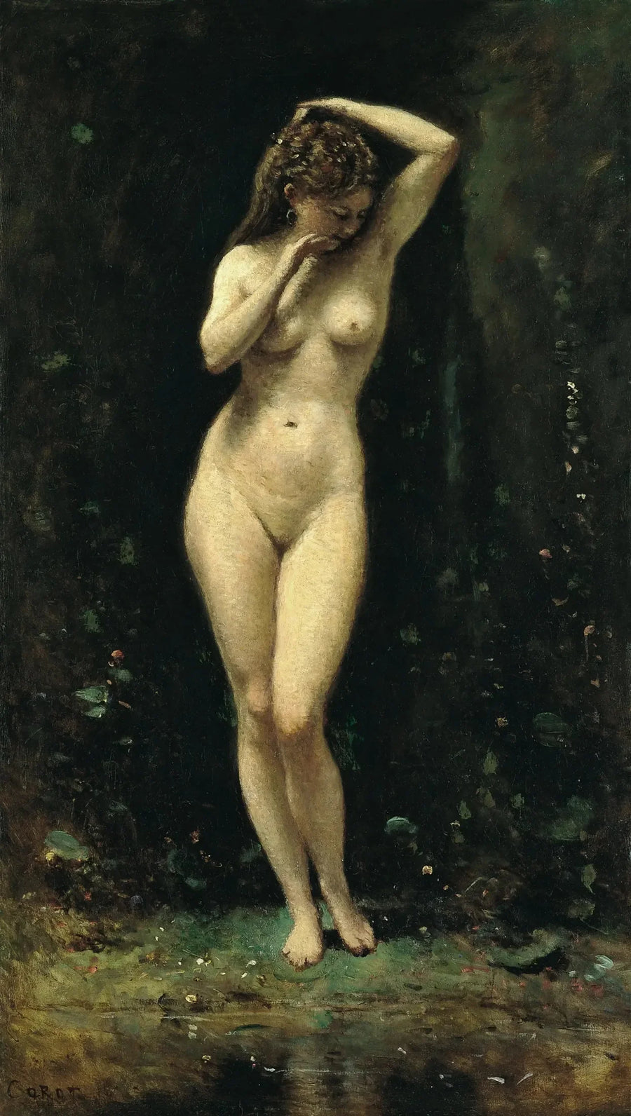 Diane's Bath (La Fontaine) - Jean-Baptiste Camille Corot
