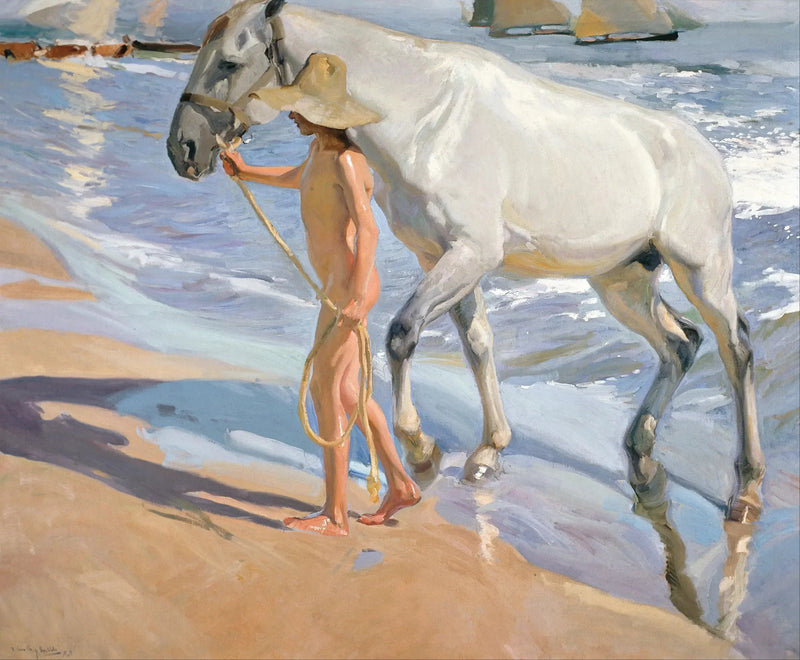 The Horse Bath - Joaquín Sorolla
