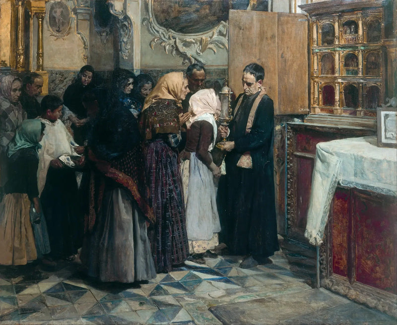 The Kiss at the Relic - Joaquín Sorolla