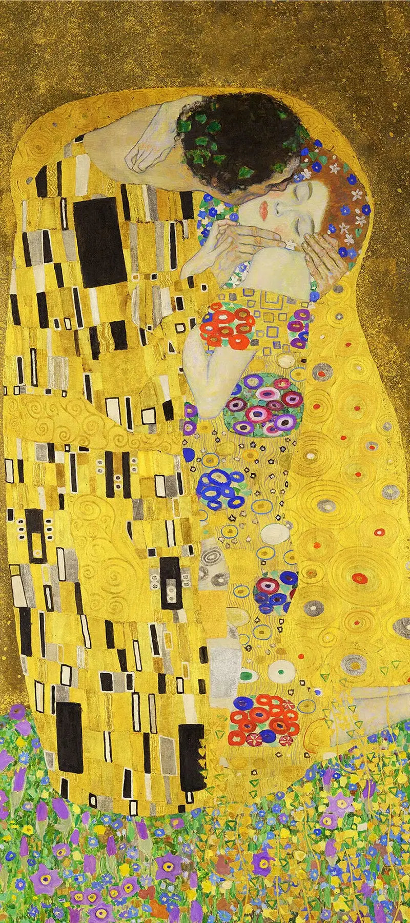 💛 The Kiss (Detail II) – Gustav Klimt (1907–1908)