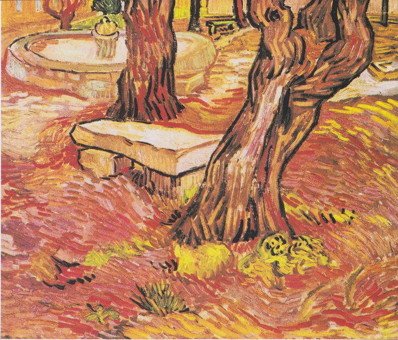 The stone bench in the garden of Saint-Paul Hospital - Vincent van Gogh