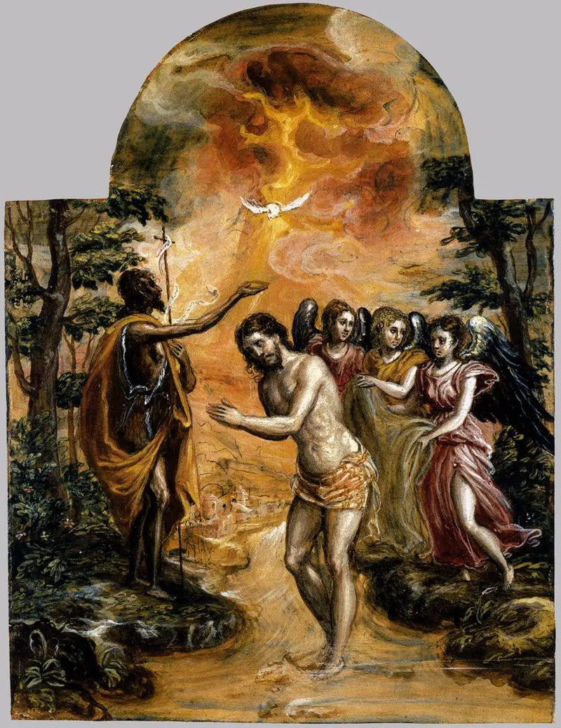 The Baptism of Christ - El Greco