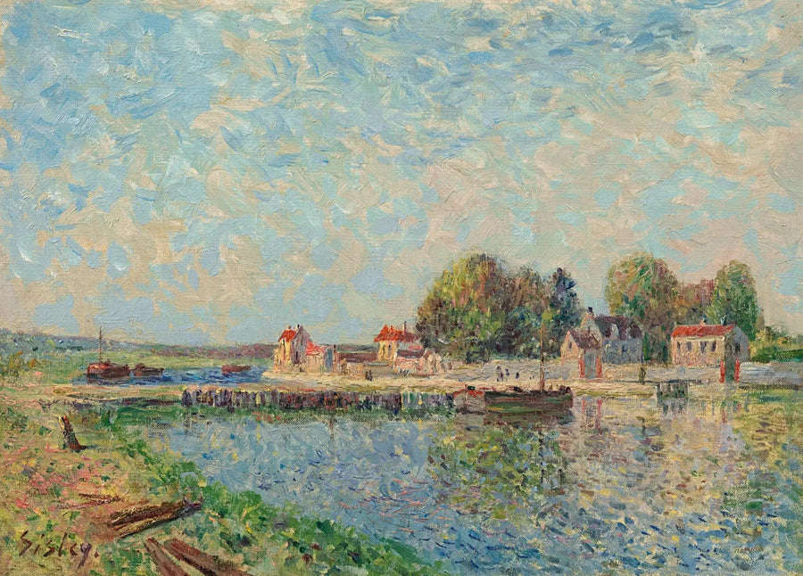 The Dam at Saint-Mammès, Loing Canal - Alfred Sisley