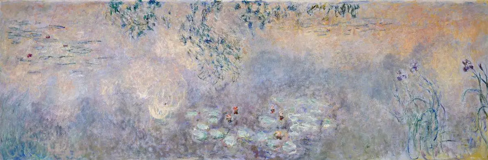 Reproduction du tableau « Le Bassin aux nymphéas avec iris - Claude Monet » par Alpha Reproduction en peinture à l’huile