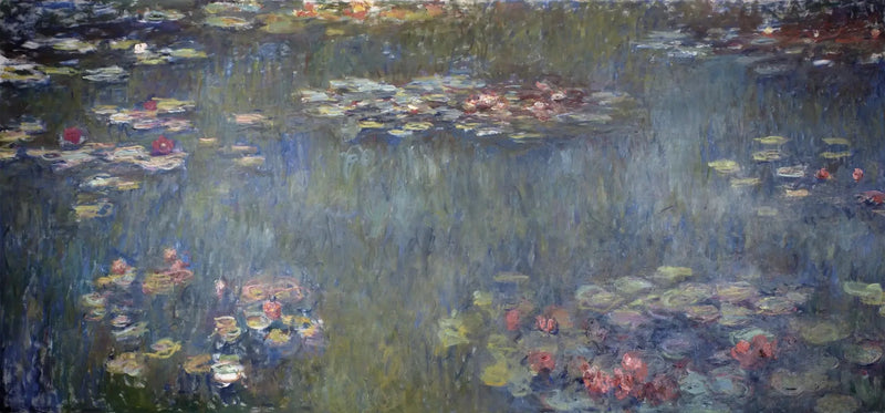 The Water Lily Pond, Green Reflections - Claude Monet