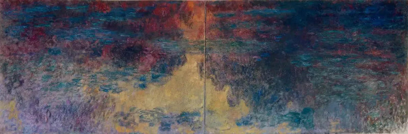 The Water Lily Pond, Evening - Claude Monet