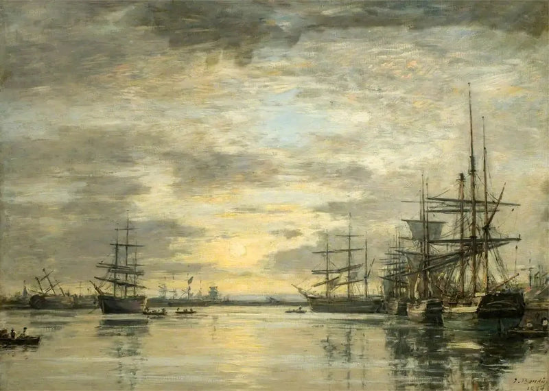 The Basin of the Eure at Le Havre - Eugène Boudin
