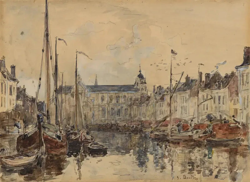 The Commerce Basin in Brussels - Eugène Boudin
