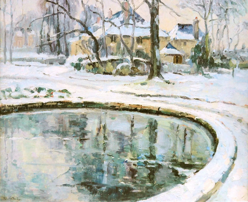 The basin, snow - Robert Antoine Pinchon