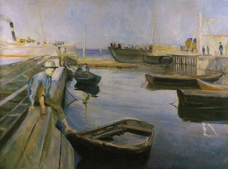 The Steamboat is Arriving - Edvard Munch