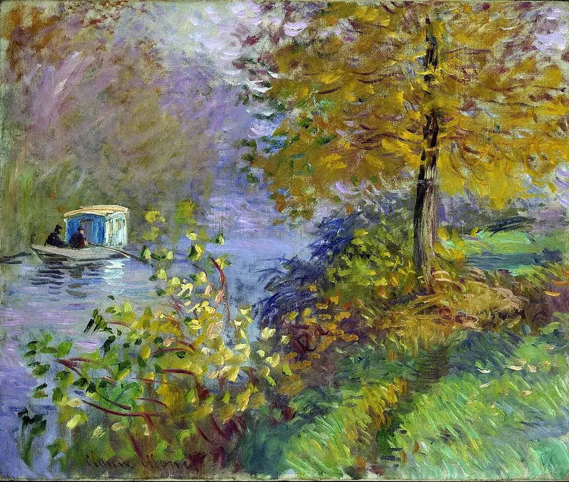 The Studio Boat - Claude Monet