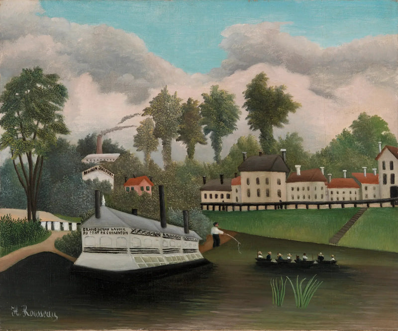 The Boat-Lavoir of the Charenton Bridge - Henri Rousseau