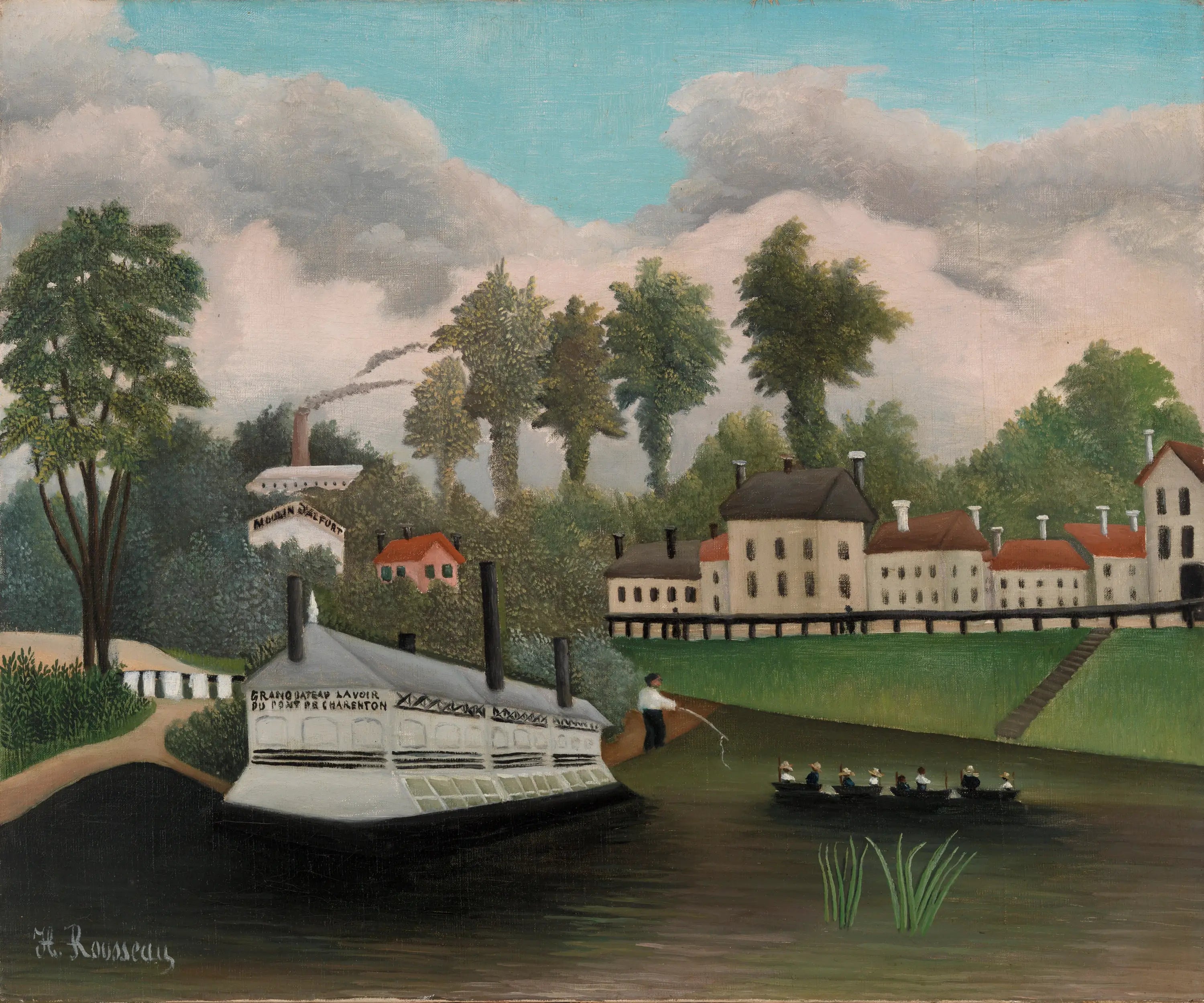 Le Bateau-lavoir du pont de Charenton - Henri Rousseau - Alpha Reproduction