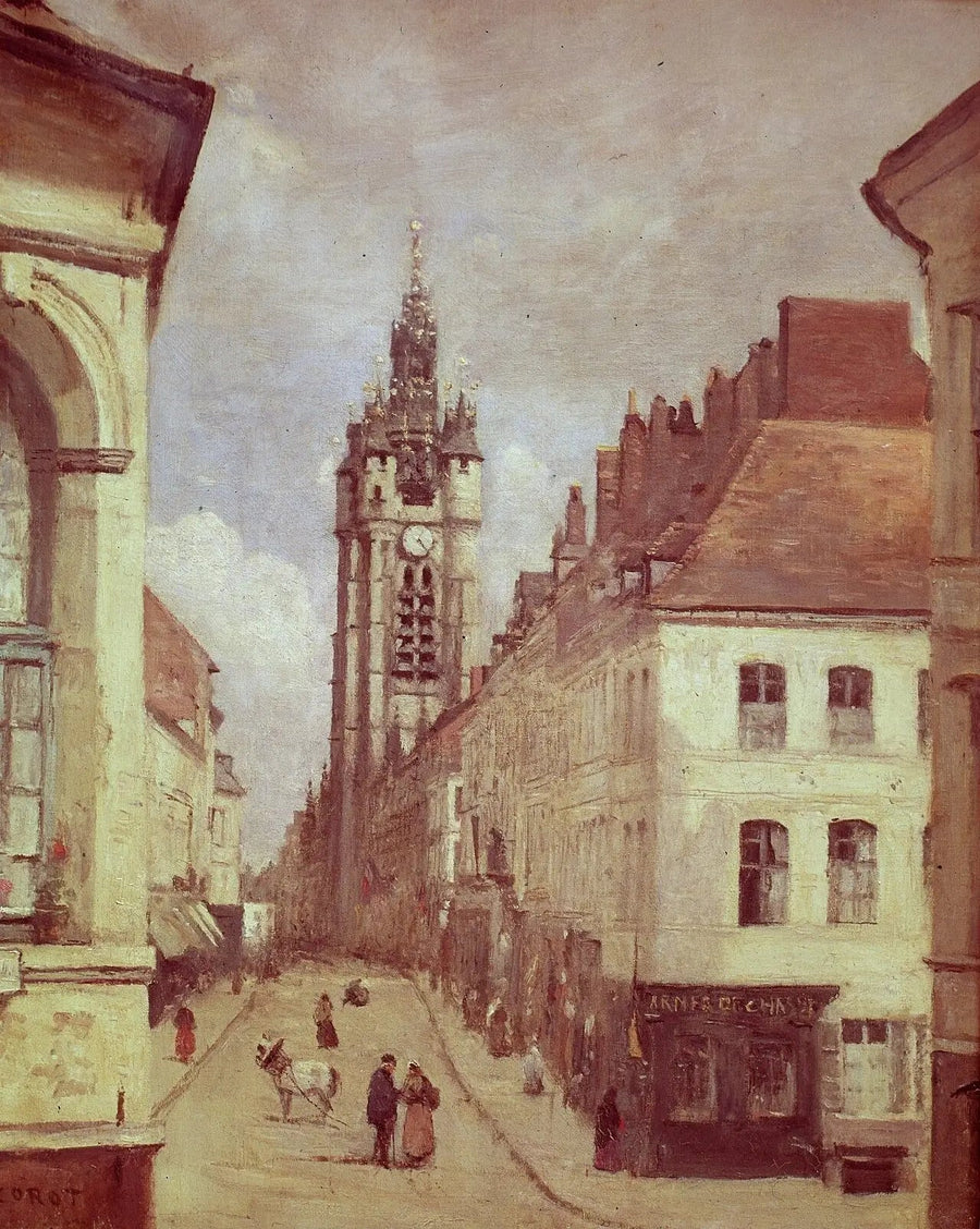 The Belfry of Douai - Jean-Baptiste Camille Corot