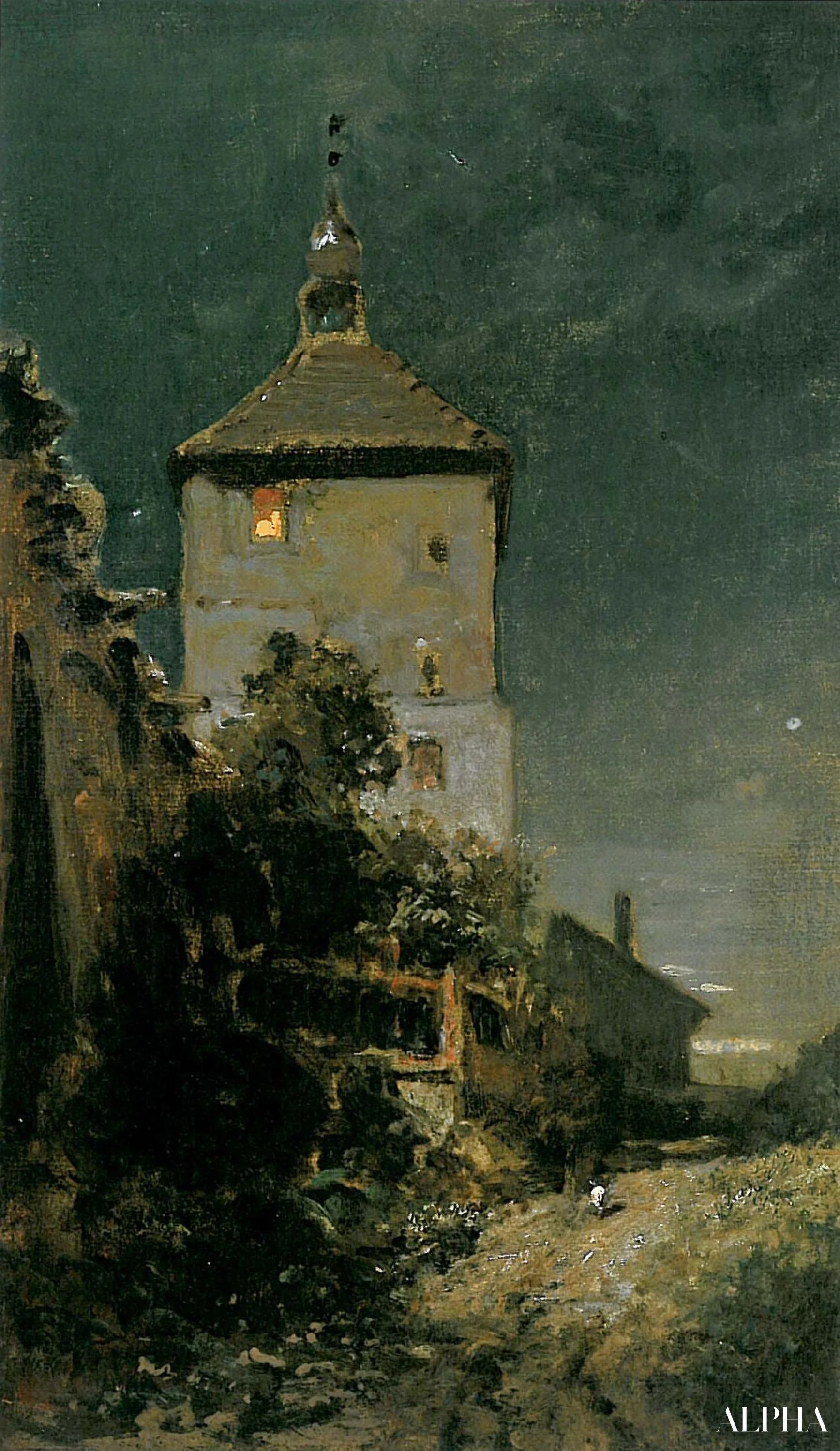The Blasturm in Schwandorf - Carl Spitzweg - High-end reproductions of paintings and artworks