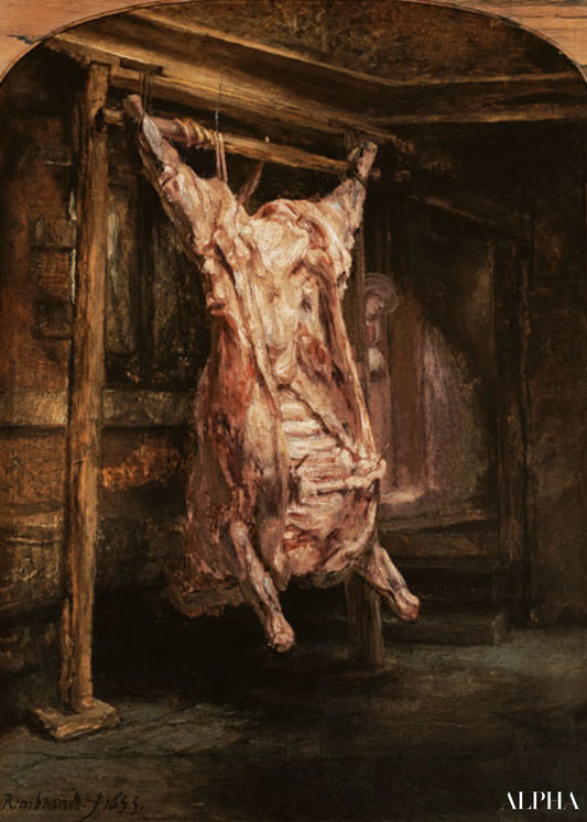 Le boeuf abattu - Rembrandt van Rijn - Reproductions de tableaux et peintures haut de gamme