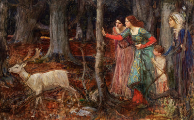 Reproduction du tableau « Le bois mystique - John William Waterhouse » par Alpha Reproduction en peinture à l’huile