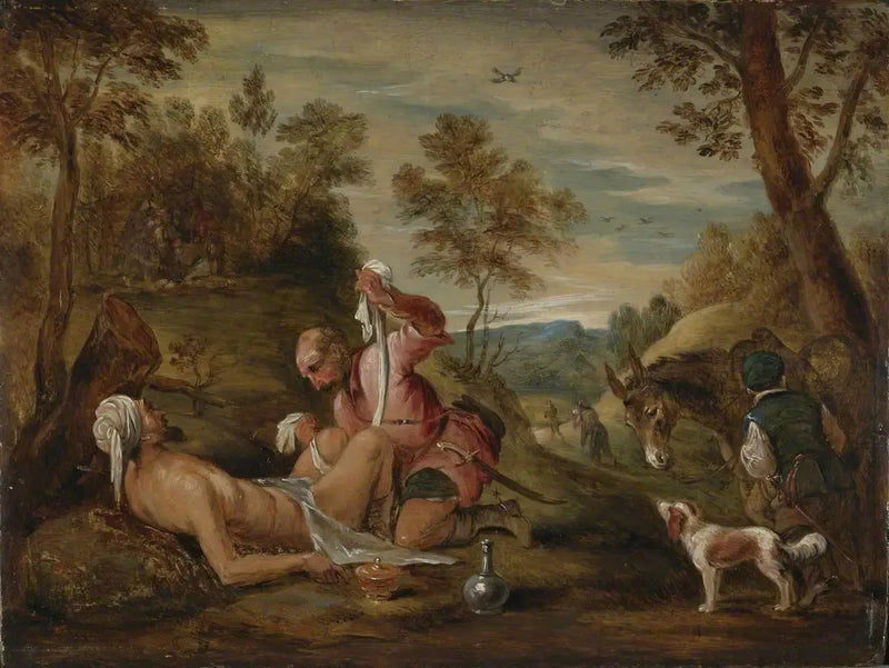 The Good Samaritan (after Francesco Bassano) - David Teniers the Younger