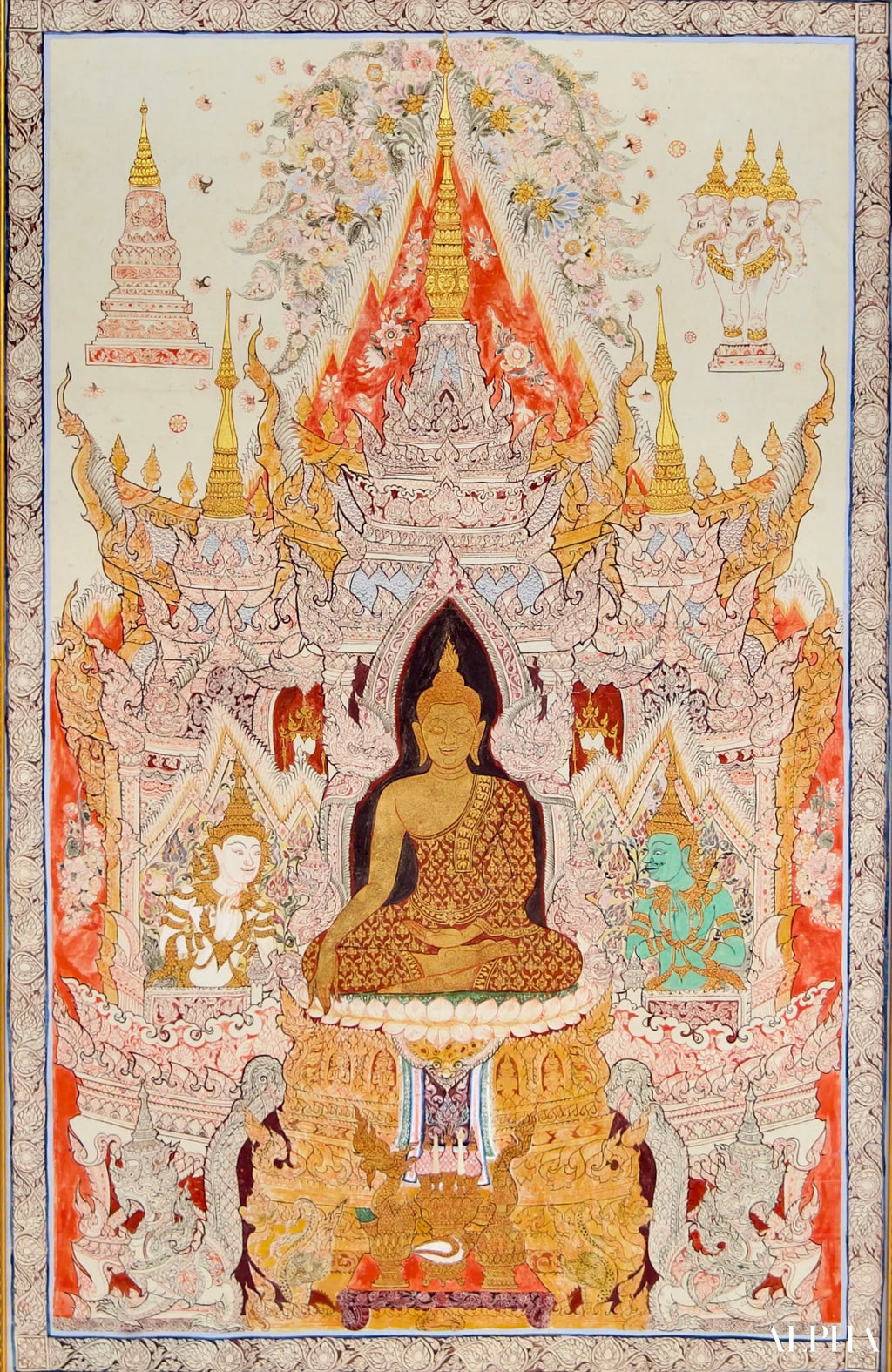 The White Buddha - Komain | 70 x 105 cm Reproductions of paintings in oil paint