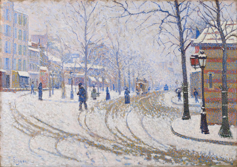 The Boulevard de Clichy, the Snow - Paul Signac